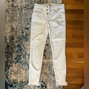 Madewell High Rise 10” Skinny White Jeans